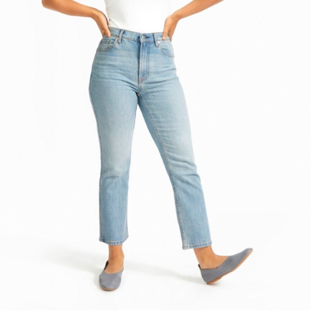 Everlane The Cheeky High Rise Bootcut Jeans Blue Light Wash Size 27